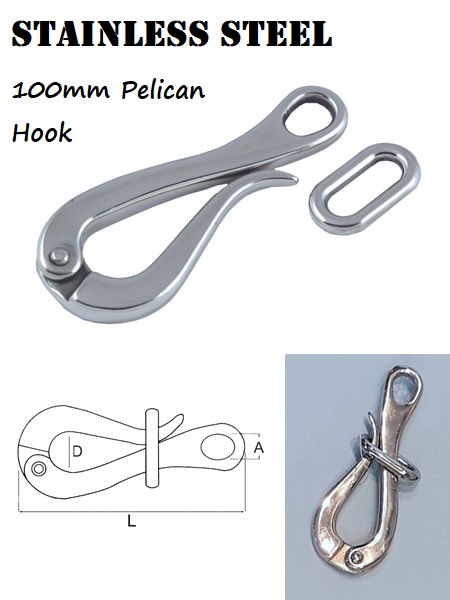 Pelican hook 100mm